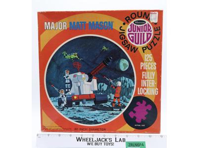 Major Matt Mason Complete 125Pc Round Jigsaw Puzzle 1969 Whitman Mattel Vintage