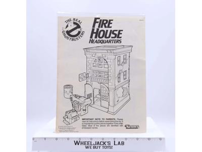 Fire House Headquarters Instructions Manual The Real Ghostbusters 1986 Kenner