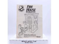 Fire House Headquarters Instructions Manual The Real Ghostbusters 1986 Kenner