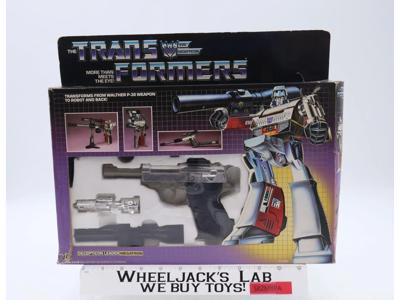 Megatron 100% Complete W/BOX & INSERT UNUSED STICKERS G1 Transformers