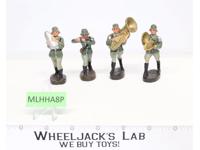 Marching Band Soldiers (4) 3" Composition Miniatures Elastolin Germany Painted