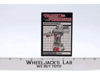 Skids Instructions Manual Booklet 1985 Hasbro G1 Transformers Vintage Figure