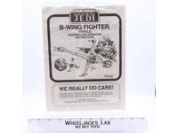 Star Wars B-Wing Fighter Instruction Manual 1984 ROTJ Vintage Kenner