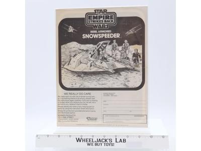 Rebel Armored Snowspeeder Instructions Manual ORIGINAL 1980 Star Wars Kenner