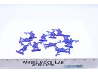 Lot of 11 Blue Roman Soldiers W/Bugle & Shield 1970s Lucky Products Toy Soldiers