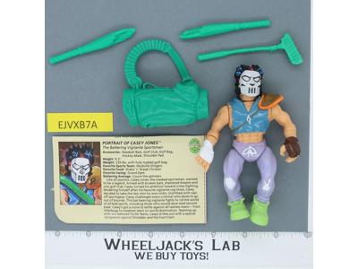 Casey Jones 100% Complete Teenage Mutant Ninja Turtles Playmates 1989 Vintage