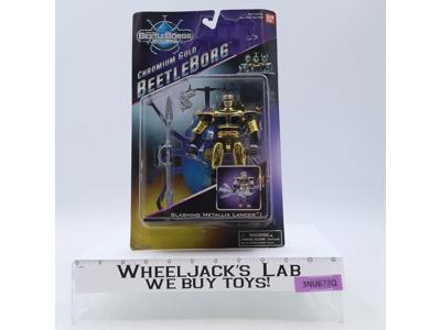 Chromium Gold Beetleborgs Metallix 1997 Bandai Action Figure NEW MOSC SEALED