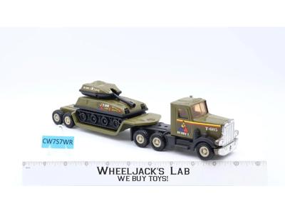 T-605 Tank Transport Truck Military 1980s Buddy L 12" Long Army Toy Vehicle