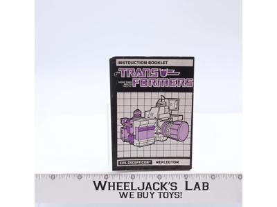 Reflector Action Figure Instruction Manual Booklet 1985 Hasbro G1 Transformers