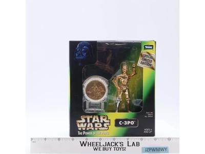 C-3PO W/ Coin Star Wars POTF 1998 Hasbro Action Figure NEW SEALED