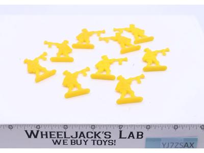 Lot of 9 Yellow Roman Soldiers Bugle & Shield 1970s Lucky Products Toy Soldiers