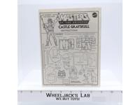 Castle Grayskull Instructions MOTU Masters Of The Universe 1981 Vintage