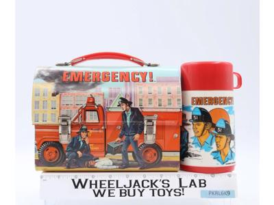 Emergency TV Show Metal Dome Lunch Box 70s Aladdin Industries Vintage W/Thermos