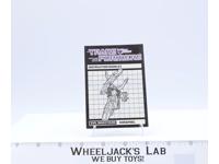 Shrapnel Action Figure Instruction Booklet Manual 1984 Vintage G1 Transformers