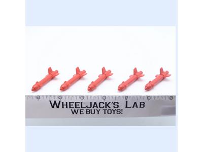 Rolling Thunder Small Red Missiles x5 1988 GI Joe Hasbro Vintage Figure Vehicle