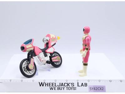 Pink Zeo Jet Cycle Bike Power Rangers 1996 Bandai Action Figure Vehicle w Ranger