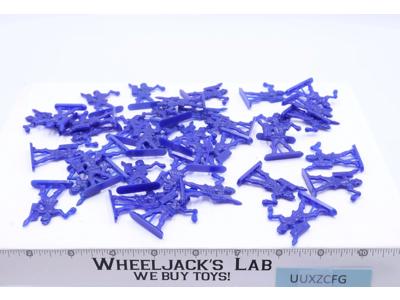 Lot of 37 Blue Roman Soldiers W/ Slingshots 1970s Lucky Products Toy Soldiers