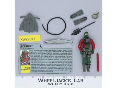 Undertow V1 100% Complete G.I. Joe 1990 Hasbro Vintage Action Figure