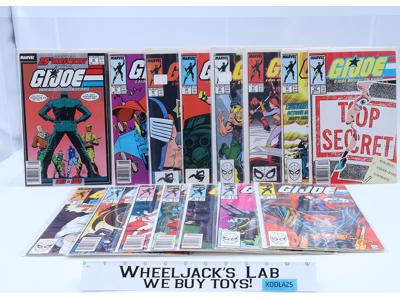 Lot of 15 GI Joe A Real American Hero Comic Books Marvel Comics Vintage 1980s