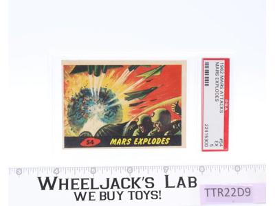 Mars Explodes #54 PSA GRADED 5 Mars Attacks 1962 Bubbles Inc Trading Card