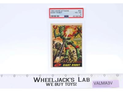 Giant Robot #52 PSA GRADED 4 Mars Attacks 1962 Bubbles Inc Trading Card