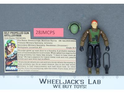 Thunder V1 RED CARD BACK 100% Complete G.I. Joe 1984 Hasbro Vintage Figure