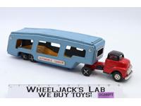 Automobile Carrier Car Hauler Semi Tin Litho Vintage Japan