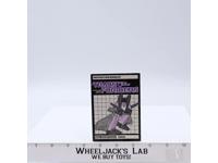Dirge Action Figure Instruction Manual Booklet 1985 Hasbro G1 Transformers