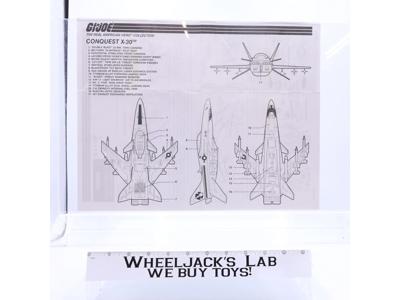 Conquest X-30 1998 ORIGINAL Instructions Blueprints G.I. Joe Hasbro