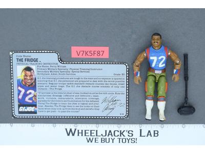The Fridge V1 100% Complete RED CARD BACK G.I. Joe 1986 Hasbro Vintage Figure