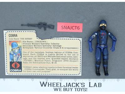 Cobra V1.5 RED CARD BACK 100% Complete G.I. Joe 1983 Hasbro Vintage Figure