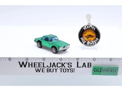 Mercedes Benz 280SL Green 1969 Redline Hot Wheels Mattel Vintage RL w/ Button