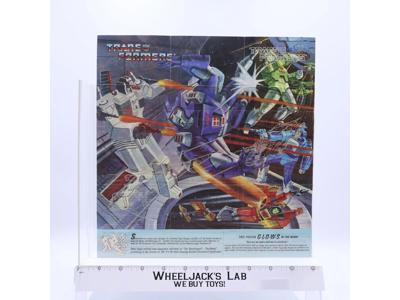 Metroplex Blurr Insert Poster Glow In The Dark 1985 G1 Transformers Vintage