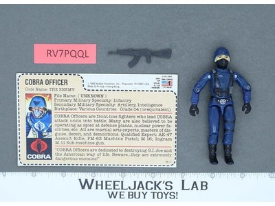 Cobra Officer V1.5 RED CARD BACK Complete G.I. Joe 1983 Hasbro Vintage Figure