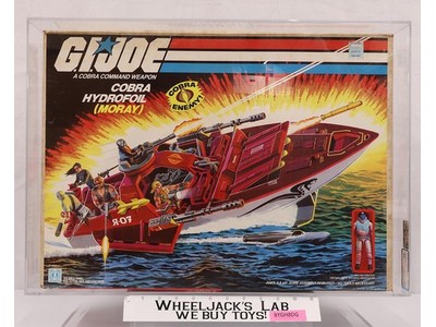 Cobra Hydrofoil Moray AFA Qualified 75 GI Joe 1985 Hasbro Action Figure Vehicle