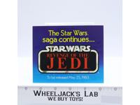 The Saga Continues Paper Insert ORIGINAL Star Wars ROTJ 1982 Kenner