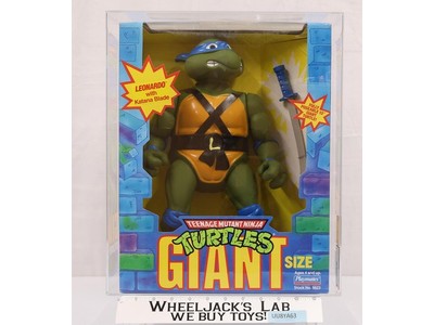 Giant Leonardo AFA GRADED 80 80/75/90 TMNT 1990 Playmates Figure NEW SEALED