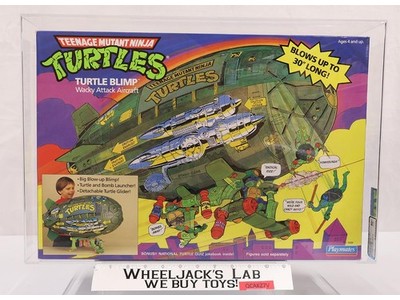 Turtle Blimp w/ Video Game Notice AFA Qualified 80+ TMNT 1989 Playmates Vehicle