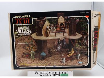 Endor Ewok Village 100% Complete W/Box Star Wars 1983 Kenner Vintage Playset