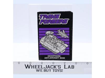 Anti-Aircraft Base Micromaster Instruction Manual 1990 G1 Transformers Figure