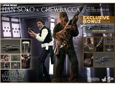 MMS263 Han Solo & Chewbacca Star Wars A New Hope Hot Toys 1:6 Figure NEW SEALED