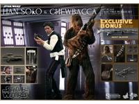 MMS263 Han Solo & Chewbacca Star Wars A New Hope Hot Toys 1:6 Figure NEW SEALED