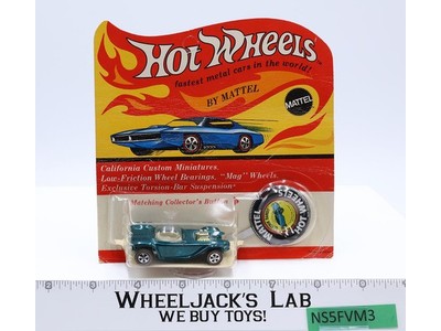 Beatnik Bandit Aqua 1968 Hot Wheels Mattel Vintage Redline RL Blister MOSC NOS