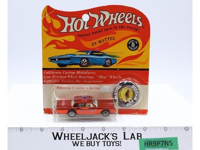 Fire Chief Cruiser Red 1968 Hot Wheels Mattel Vintage Redline RL Blister MOSC