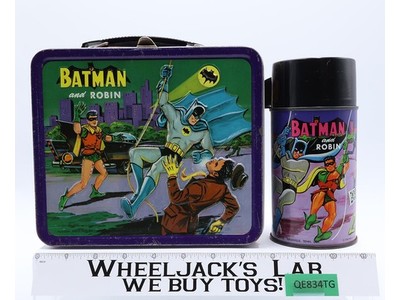 Batman and Robin Metal Lunch Box 1966 Aladdin w/ THERMOS