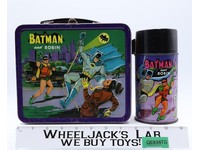 Batman and Robin Metal Lunch Box 1966 Aladdin w/ THERMOS