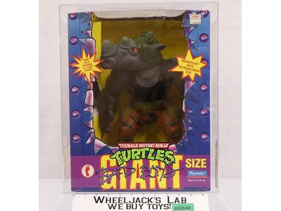 Giant Rocksteady AFA GRADED 75+ 75/75/85 TMNT 1991 Playmates Figure NEW SEALED