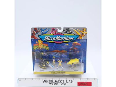 #4 Yellow Ranger Micro Machines Power Rangers 1994 Galoob Figure NEW SEALED