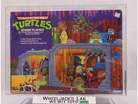 Sewer Lair Playset AFA GRADED 80 TMNT 1989 Playmates NEW SEALED