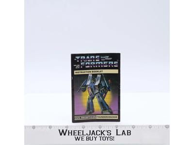 Thundercracker Instructions Manual Booklet 1984 Hasbro G1 Transformers Vintage